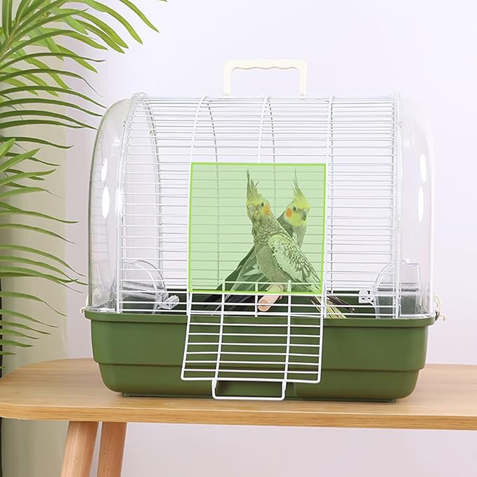 Transparent Small Bird - Travel Carrier Full View, Cockatiel Parakeet Conure, Indoor Outdoor Balcony Use, Living Room Park Accessory, Canary Lovebird Portable Home, Bird Travel for