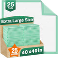Disposable Bed Pads 40"X40" Extra Large Pee Pads for Incontinence 140 Gram Heavy Duty Super Absorbent Underpads Waterproof Chucks Pads for Adults, Elderly or Pets [100x100CM, 25pcs]