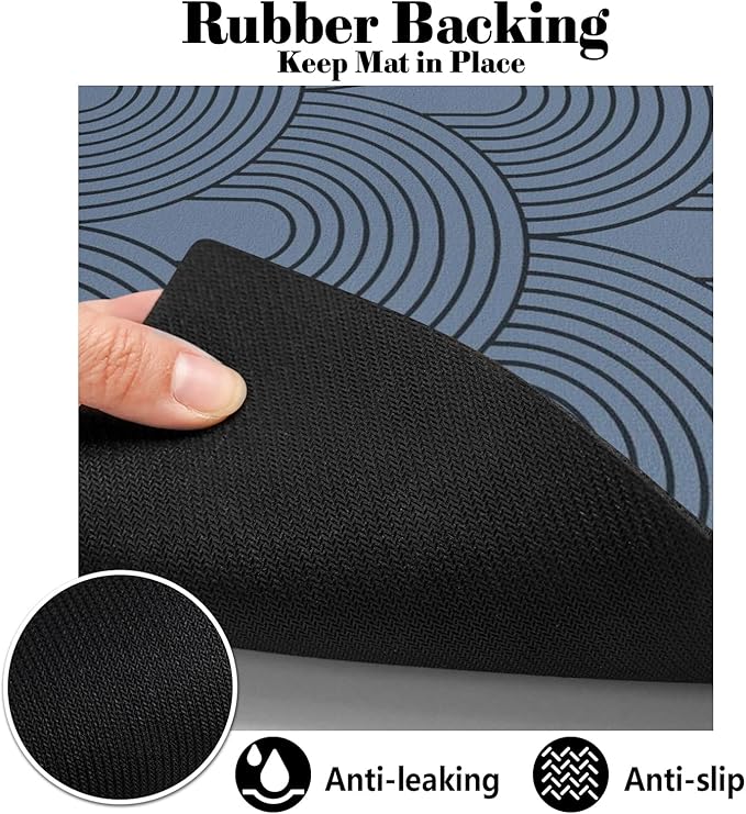 Dog Food Mats for Floors Absorbent, Pet Cat Food Mat - Quick Dry Dog Bowl Mats for Food and Water, Eco-Friendly Boho Pet Supplies