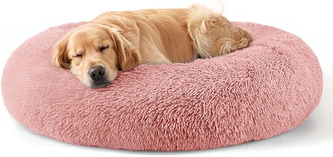 Dog Beds Large Sized Dog and Cats, 32in Pet Beds for Large Pet, Washable Indestructible Extra Large Dog Bed (Pink)