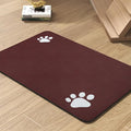Pet Feeding Mat-Absorbent Dog Mat for Food and Water Bowl-No Stains Quick Dry Water Dispenser Mat-Dog Accessories Pet Supplies-Bowl for Messy Drinkers（RED,17"x34"