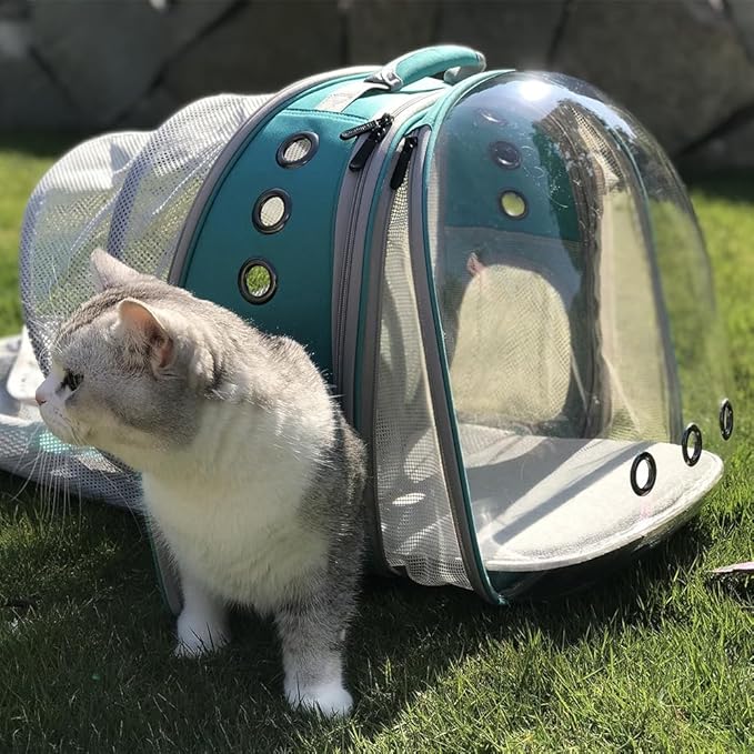 Dual Expandable Cat Backpack Carrier, Fit up to 20 lbs, Expandable Pet Carrier Backpack for Large Fat Cat and Small Puppy