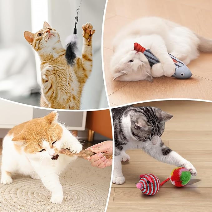 Fashion's Talk Cat Toys Variety Pack for Kitty 20 Pieces