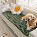 FUNNY FUZZY Pet Couch Covers for Sofa, Washable Dog Couch Cover Protector, Flannel Couch Covers for Dogs Pet- Friendly Mat Bed Sofa Cover (Dark Green, 27.6"×59.1")