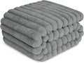 Waterproof Dog Blanket for Couch, Luxury Plush Washable Large Dogs Blankets for Furniture Protection, Super Soft Calming Pet Blanket for Indoors (Grey, 50"x60")
