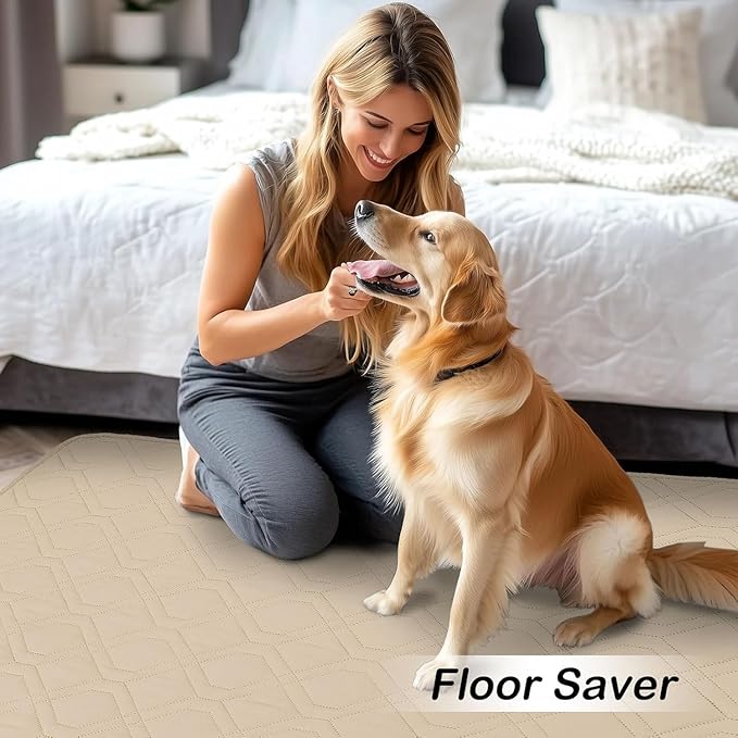 hyha Waterproof Dog Bed Blanket, Soft Pet Blankets, Waterproof Couch Cover for Dogs, Reversible Sofa Covers Washable for Furniture (68x82 Inch, Taupe/Taupe)