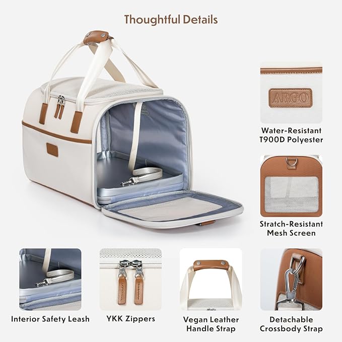 Traveler's Choice Argo Pawsport to Adventure Pet Carrier, Tan