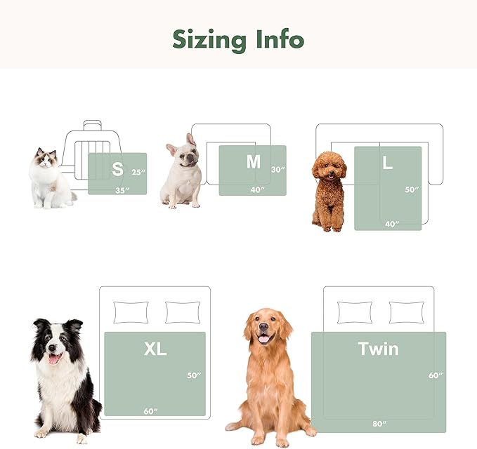 Soft Cozy Waterproof Twin Blanket for Bed Intimacy - Room Decor Large Dog Blankets for Bed Protector, Washable Pet Blankets for Indoors & Outdoors, Khaki, 60"x80"