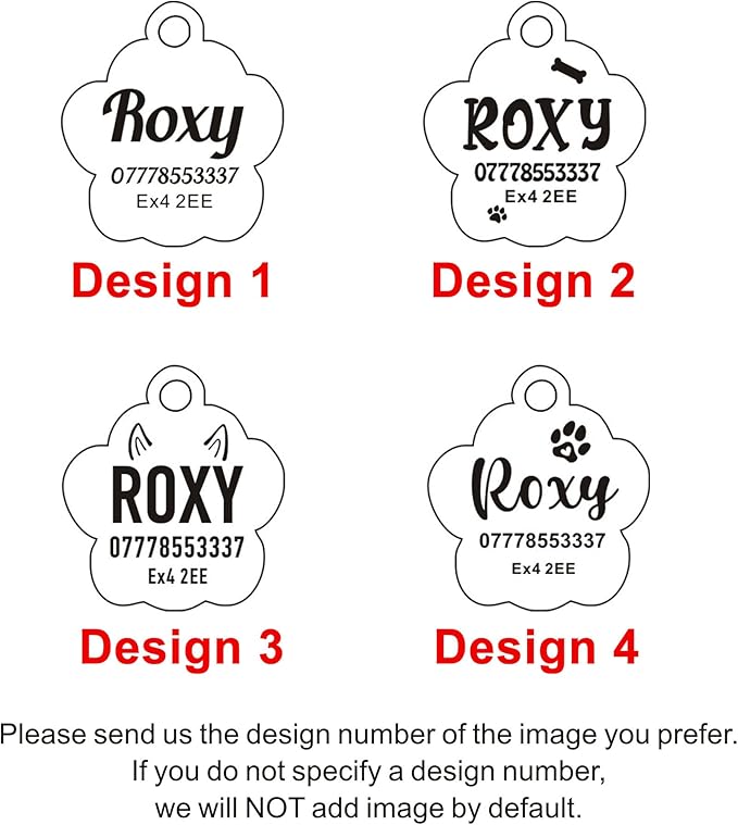 EDSG Cat Dog Tags Personalized for Pets, Dog Name Tags Cat Name ID Tag, Engraved Dog Tags Dog ID Tags Small Glitter Bling ID Tag Paw Print for Cat Pet Dog Puppy(Silver,Design 3)