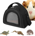 YUDODO Hamster Carrier Guinea Pig Carrier Bag Small Animal Sugar Glider Pouch Gerbil Hedgehog Portable Travel Carrier Outdoor Hangbag Flying Squirrel Rat Carrier Black