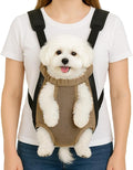 Dog Backpack Carrier, Thick Straps & Cushion, Pet Sling Front Backpacks for Small Medium Dogs 7-11 Lbs, Legs Out, Adjustable Wearable Puppy Chest Travel Bag, Easy-Fit for Hiking/Walking/Camping