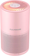 FULMINARE Air Purifiers for Bedroom H13 True HEPA Air Filter, Quiet Air Cleaner With Night Light, Portable Small Air Purifier for Home, Office, Living Room (Pink)