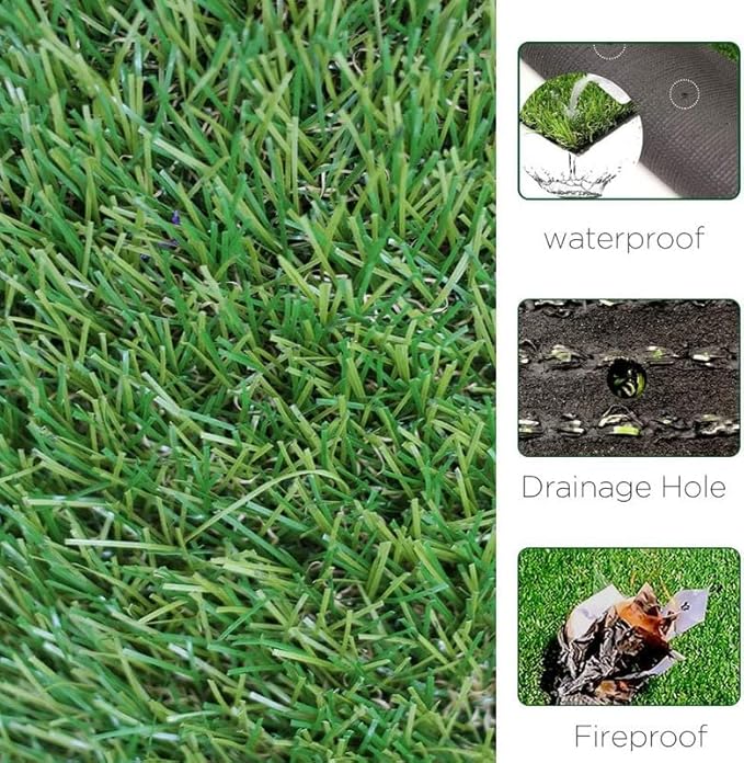 ALTRUISTIC Artificial Grass 6FTX32FT(192 Square Feet), Realistic Fake Grass Deluxe Turf Synthetic Thick Lawn Pet Turf, 1 3/8” Height, Outdoor Decor, Customized