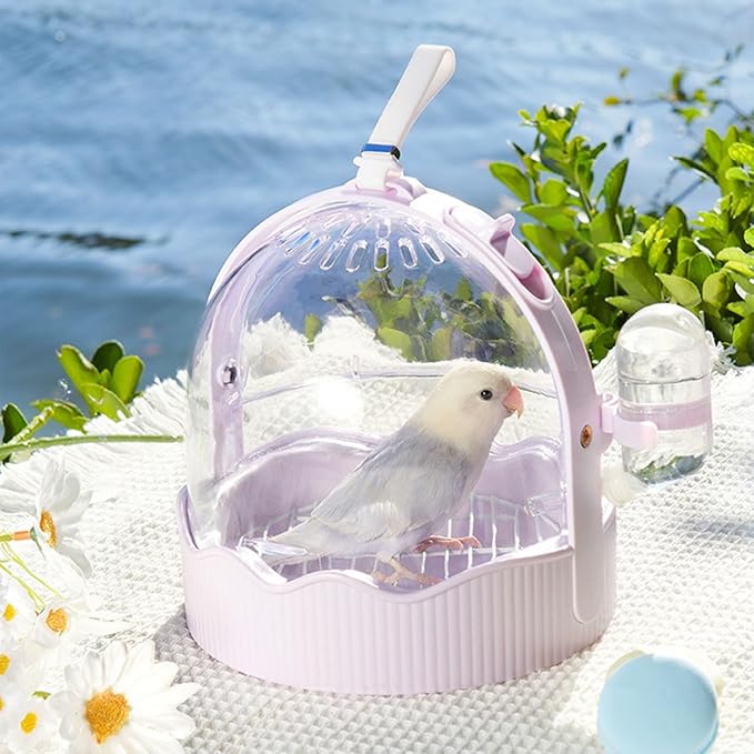 Clear Pet Carrier Travel Cage with Water Bottle& Station Frame Small Travel Camping Package Supply Large Cages and Habitats Cages and Habitats