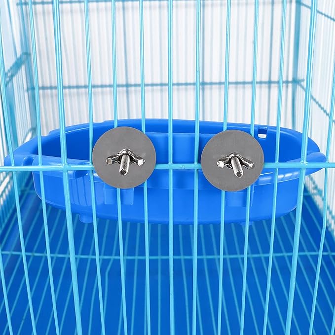 Bird Bath for Cage with 3 Balls Bird Tub Bowl Basin Hanging Birdbath Toy Pet Parrot Cage Budgie Accessories Shower Parakeet Cockatiel Water Shower Box Food Feeder Holder Tray Bird Cage Accessories