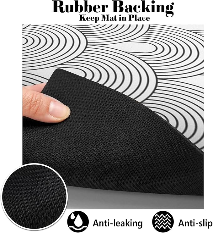 Dog Food Mats for Floors Absorbent, Pet Cat Food Mat - Quick Dry Dog Bowl Mats for Food and Water, Eco-Friendly Boho Pet Supplies