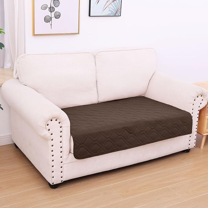 hyha Waterproof Dog Bed Blanket, Soft Pet Blankets, Waterproof Couch Cover for Dogs, Reversible Sofa Covers Washable for Furniture (30x53 Inch, Chocolate/Dark Grey)