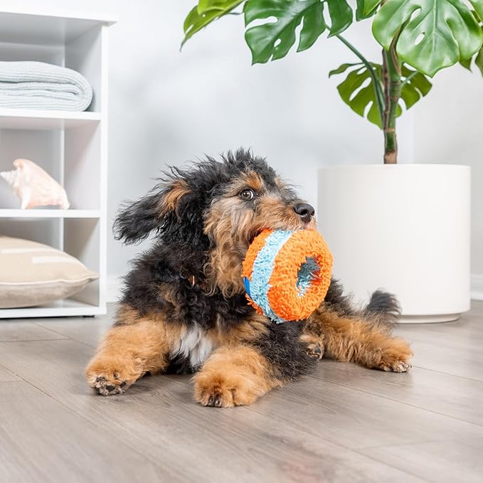Chuckit! Indoor Fetch Roller Toy for Dogs - Interactive Dog Toys for Boredom, Orange and Blue