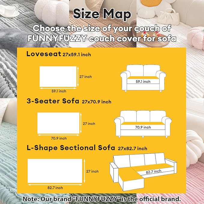 FUNNY FUZZY Pet Couch Covers for Sofa, Flannel Dog Couch Cover for Dogs Washable, Sofa Cover Furniture Protector Pet-Friendly Sofa Cover for Dogs & Kids (Light Brown, 27.6"×59.1")