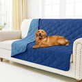 Smiry Waterproof Dog Bed Cover Blanket 68x82, Soft Reversible Pet Blanket, Washable Leakproof Cats Dogs Couch Cover for Sofa, Couch, Furniture, Navy/Blue