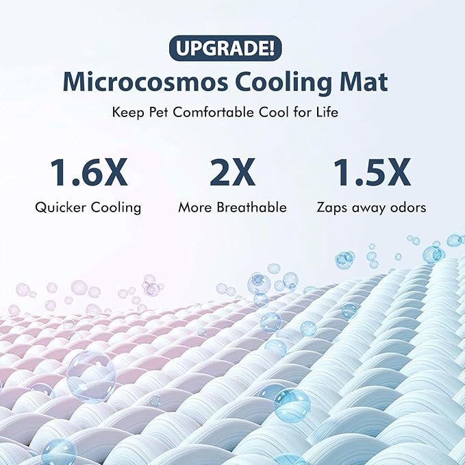 MICROCOSMOS Summer Cooling Mat & Sleeping Pad- Water Absorption Top, Easy Carry, EZ Clean, Materials Safe. Keep Cooling for Pets, Kids and Adults.(Brown, 40" x 28")