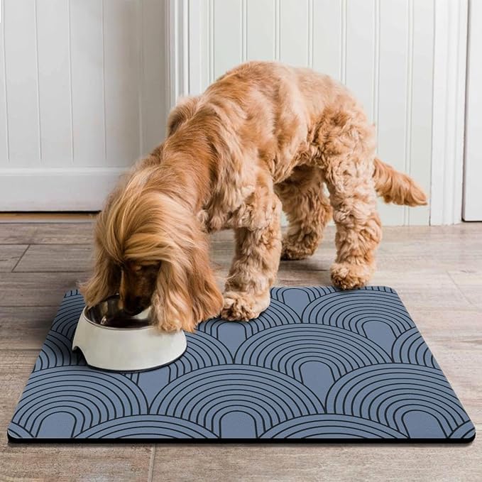 Dog Food Mats for Floors Absorbent, Pet Cat Food Mat - Quick Dry Dog Mat for Food and Water Boho Pet Supplies