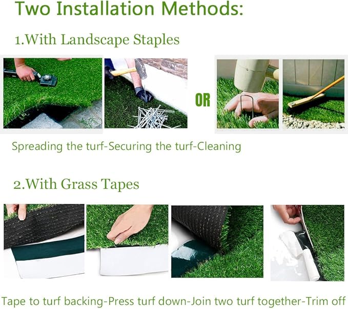 Petgrow Synthetic Artificial Grass Turf 6FTX64FT for Indoor Outdoor Dog Synthetic Grass Mat, Party Wedding Christmas Balcony Garden Astro Turf Rug,Drainage Holes Faux Fake Grass Rug Carpet for Pets