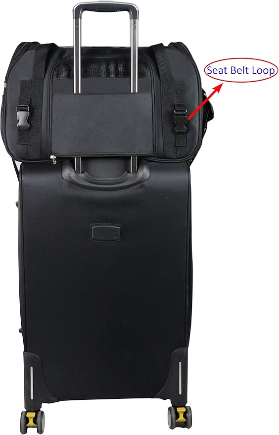 EliteField Soft Sided Pet Carrier (3 Year Warranty, Airline Approved), Multiple Sizes and Colors Available (Large: 19" L x 10" W x 13" H, Black)
