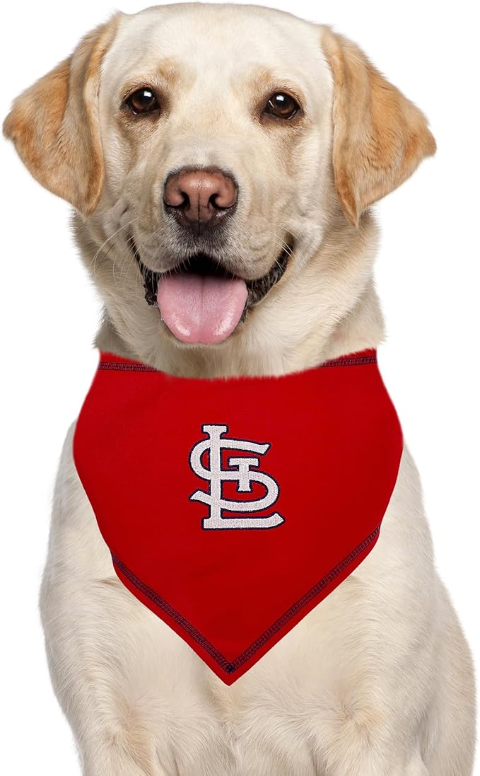 Pets First MLB ST. Louis Cardinals TIE Bandana, Large/X-Large. Dog Bandana Scarf Bib for Pet Cat Dog. The Ultimate Game-Day, Party Bandanna, Birthday Event