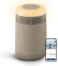 BLUEAIR Purifier for Bedroom - Mini Restful - Sunrise Clock with HEPASilent Filtration and Wake Up Light - Cleans Air and Supports Circadian Rhythm - USB-C and App Connectivity, Beige