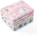 1 Pack 3 Blankets Super Soft Fluffy Premium Fleece Pet Blanket Flannel Paw Printed Throw for Dog Puppy Cat (Large 41x31'', Pink, Yellow, Blue)