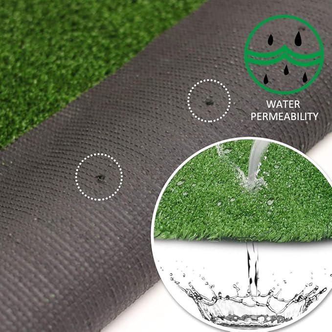 Synthetic Artificial Grass Turf 6FTX69FT, Indoor Outdoor Balcony Garden Pet Rug Turf Home Decor, Faux Grass Rug Carpet with Drainage Holes