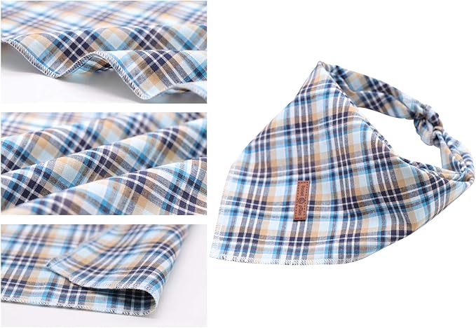 Lionet Paws Dog Bandana Washable Cotton Handkerchief Scarf Triangle Bandana for Small Medium Large Dogs