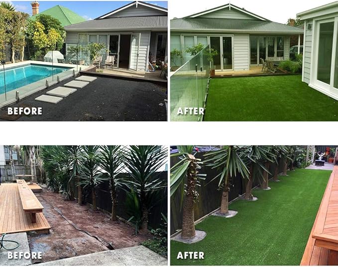 Petgrow Synthetic Artificial Grass Turf 5FTX18FT for Indoor Outdoor Dog Synthetic Grass Mat, Party Wedding Christmas Balcony Garden Astro Turf Rug,Drainage Holes Faux Fake Grass Rug Carpet for Pets