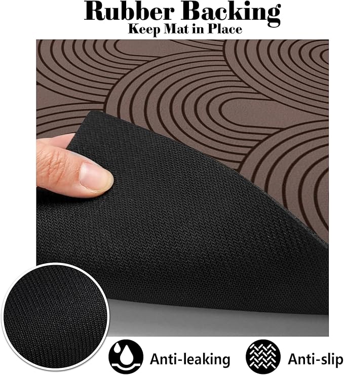 Dog Food Mats for Floors Absorbent, Pet Cat Food Mat - Quick Dry Dog Bowl Mats for Food and Water, Eco-Friendly Boho Pet Supplies