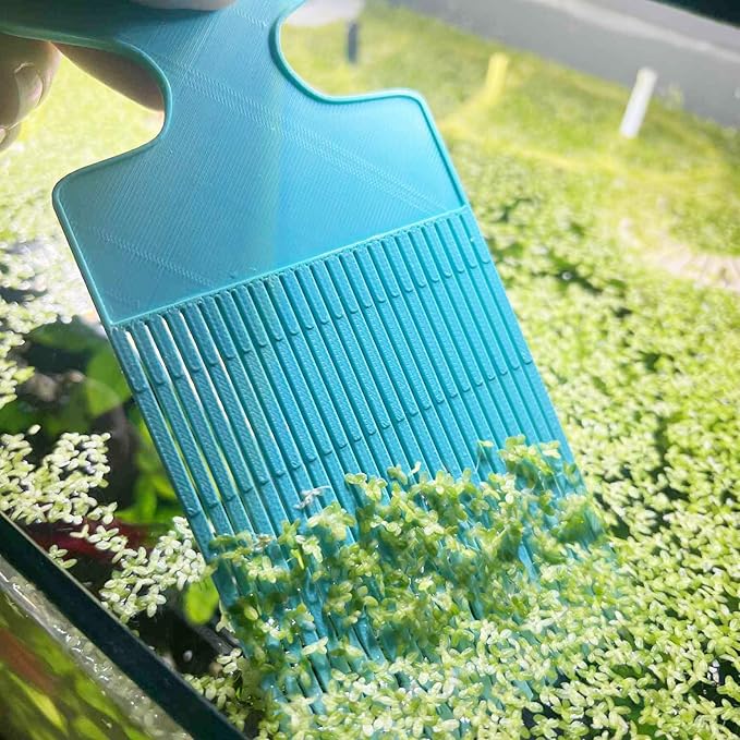 Aquarium Duckweed Removal Tool, 6.5 x 3 inch Floating Plant Comb Spatula, Aquatic Tank Cleaning Tool