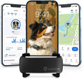 Tractive Smart Dog GPS Tracker | Live Pet Tracker with Virtual Fence | Vital Signs Monitoring of Heart & Respiratory Rate | Bark Monitoring | Dog Collar Attachment (Black)