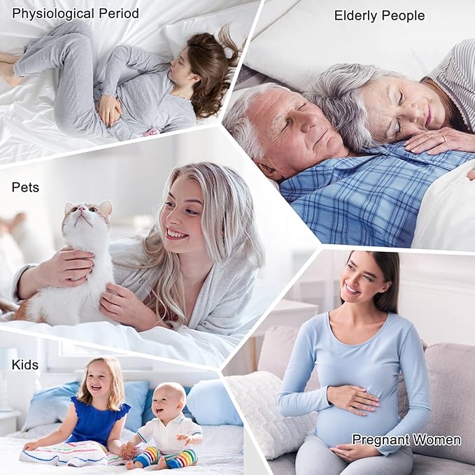 Waterproof Mattress Protector Queen, Fitted Sheet Style Breathable Mattress Cover with Deep Pocket Fits Up to 18'', Noiseless Bed Cover for Kids Adults Pets, Machine Washable (Navyblue, 60'' X 80'')