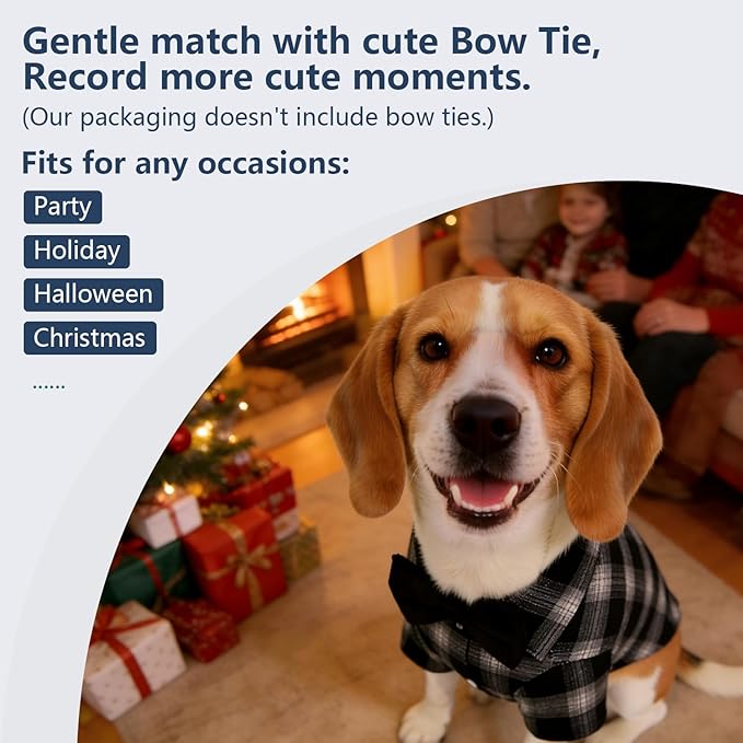 Koneseve Dog Shirt, Pet Plaid Clothes Shirt T-Shirt, Sweater Bottoming Shirt for Small Dog Cat Puppy Grid Adorable Wearing Stylish Cozy Halloween,Christmas Costumes (Blue;3XL)