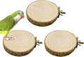 Hamiledyi 3PCS Perch Platform for Bird Cage Natural Round Wooden Stand Platform Bird Toy for Parakeet Cockatiel Parrot Budgie Sparrow Hamster Canary Bears