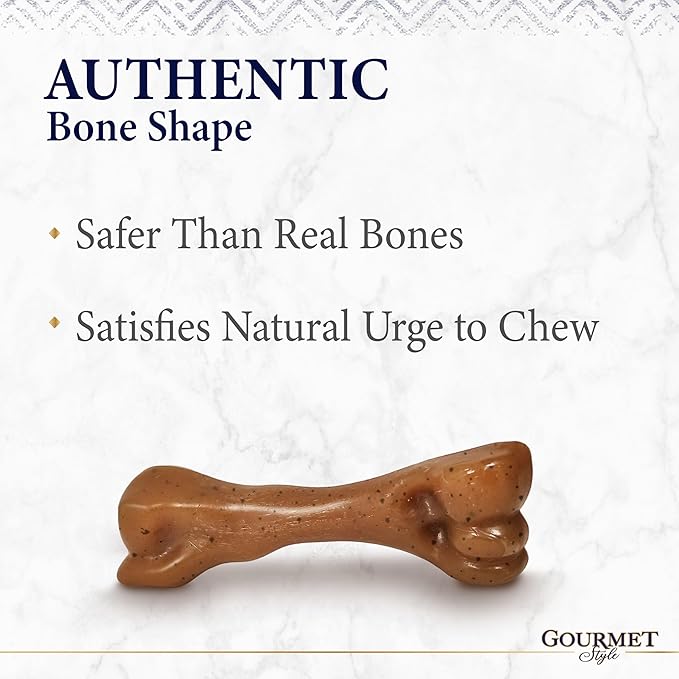 Nylabone Gourmet Style Strong Chew Toy Bundle, Toys for Dogs, Bacon & Chicken Flavor, Small - Up to 25 lbs, 2 Pack