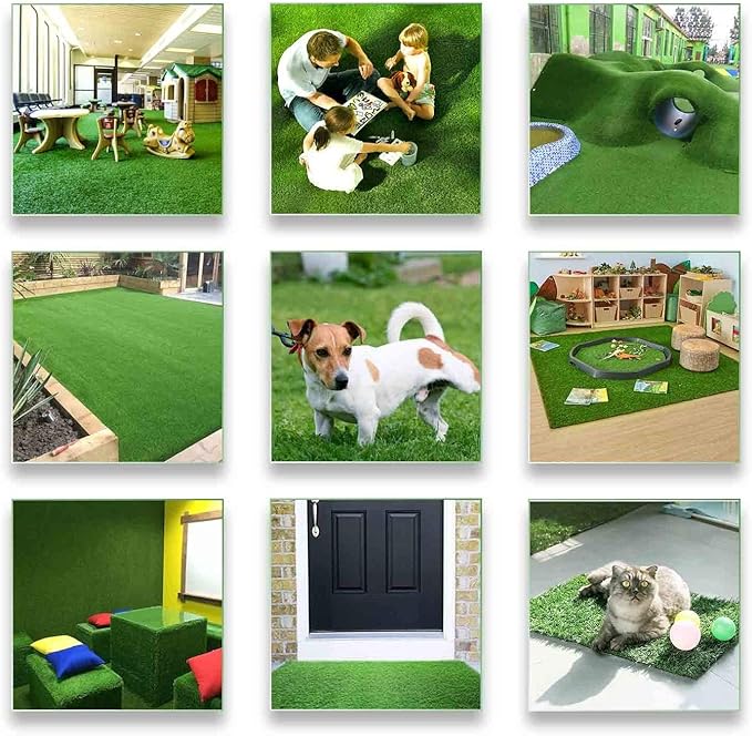 ALTRUISTIC Artificial Grass 14FTX39FT(546 Square Feet), Realistic Fake Grass Deluxe Turf Synthetic Thick Lawn Pet Turf, 1 3/8” Height, Outdoor Decor, Customized