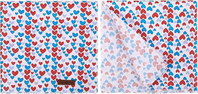 lionet paws Valentines Dog Bandana for Small Medium Large Dogs, Cat Dog Kerchief Triangle Bibs Scarf for Girl Boy