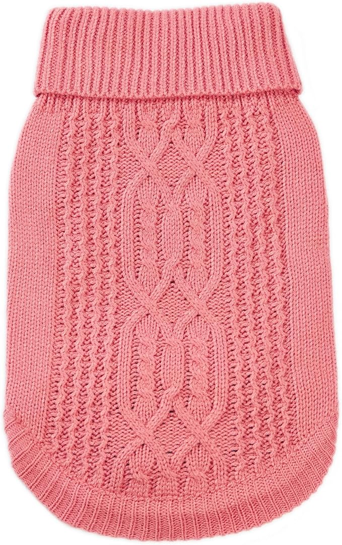 Stretchy Cat Sweater - 17 Colors & 6 Sizes | Snug Winter-Ready Knit for Boy/Girl Cats & Kittens(Pink, X-Small)