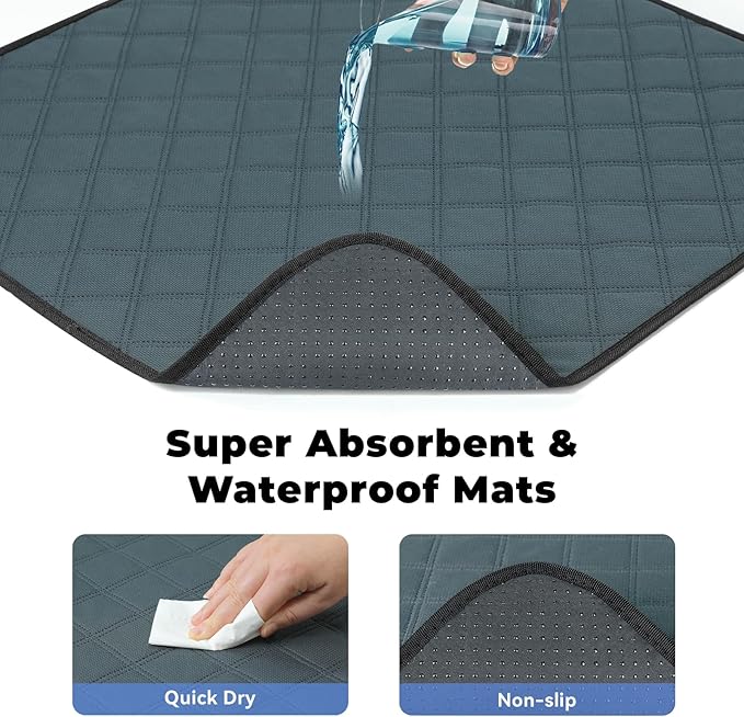 Dog Playpen with Washable Pee Pad, Puppy Pet Cat Playpen Small Dogs Tent Crate Indoor/Outdoor, Portable Pop Up Kennel with Carrying Case for Cats/Rabbits(Grey,Small with pad)