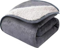 Sunheir Waterproof Dog Blanket for Bed Couch, Soft Plush Pet Blankets for Small Medium Large Dogs Cats, Washable Puppy Blankets with Reversible Sherpa Fleece Furniture Protector, 25"X 35", Grey