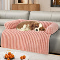 Luxurious Dog Couch Bed, Washable Calming Dog Couch Cover, Removable Couch Protector for Dogs, Waterproof Sofa Bed, Pet Bed Mats for Couch, Pet Couch Covers for Sofa(Pink, L)