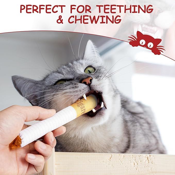 Nocciola 3 Pack Catnip Toys for Cats, Funny Cat Toys Filled with 100% Pure Organic Catnip, Safe Kitten Teething Chew and Kicker Toys, Stress Relieving Fun for Indoor Cats