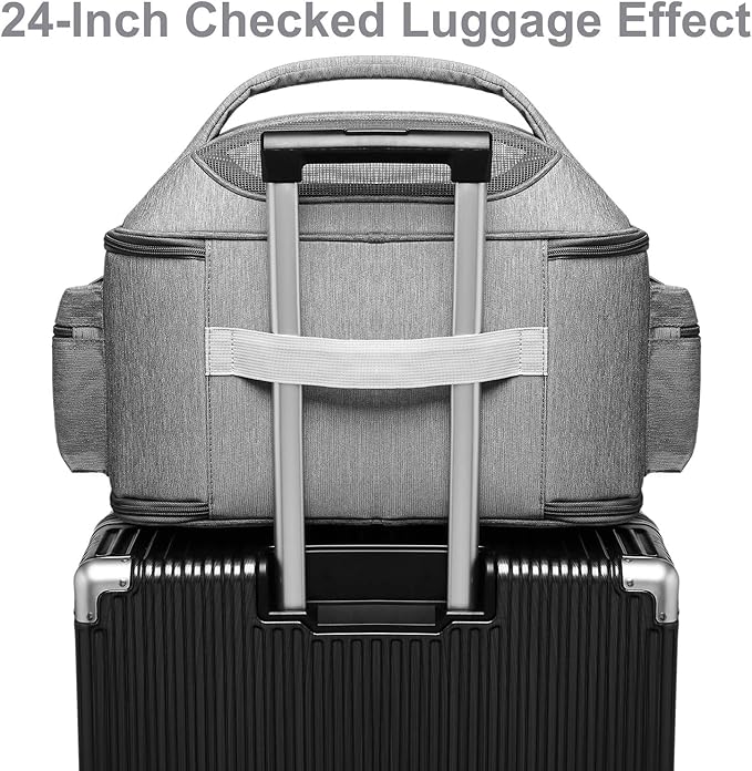 halinfer Pet Carrier for Large Fat Cats and Small Dog, Fits up to 20 pounds Car Seat Travel Carrier, Collapsible Indoor Outdoor Soft Side Carrier Bed House Airline Approved Under Seat
