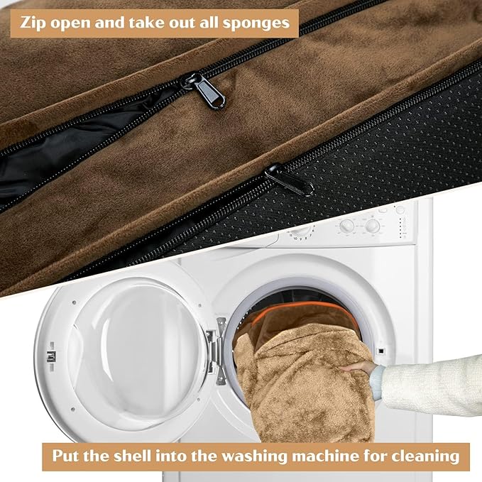Comfort Expression Orthopedic Dog Bed for Medium Dogs 30x20 Inch, Waterproof Supportive Egg Crate Foam Medium Pet Bed with Removable Bolsters, Dog Couch with Washable Cover & Non-Slip Bottom, Brown